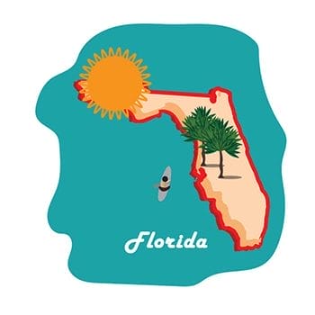 Map of Florida Ilustration
