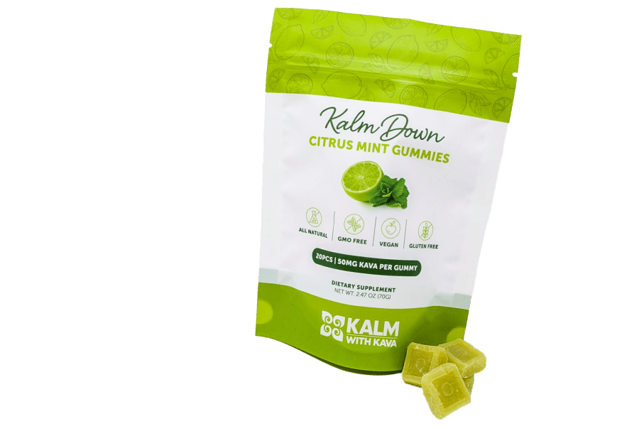 Kalm Down Gummies | Vegan Citrus Mint Kava Gummies for Relaxation